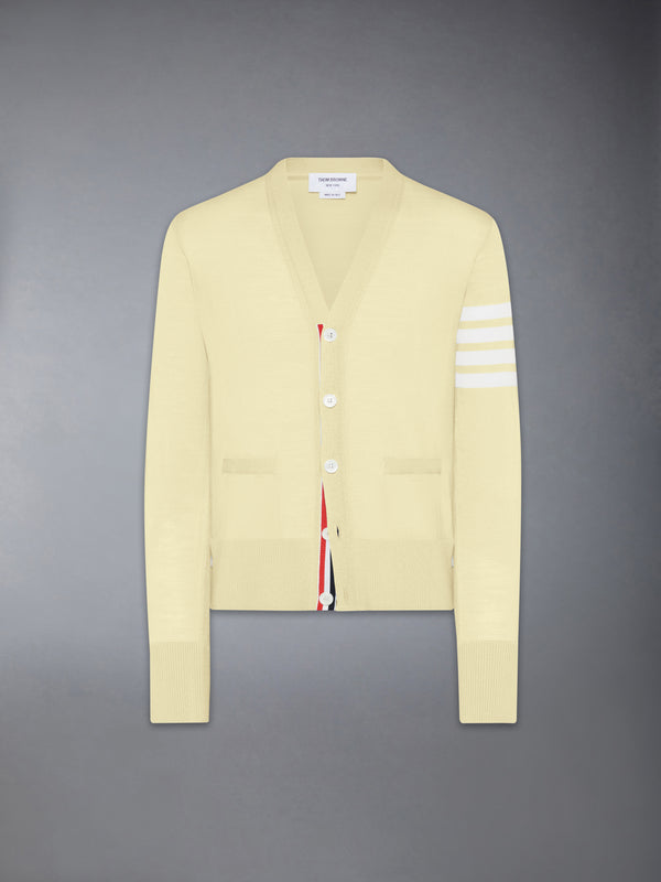 MERINO WOOL 4-BAR CLASSIC V-NECK CARDIGAN - featured image