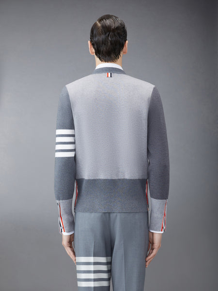 FUNMIX WOOL V-NECK CARDIGAN TONAL GREY