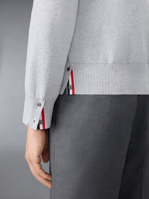 COTTON CREPE V-NECK CARDIGAN - image 4