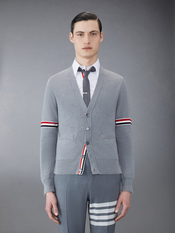 COTTON MILANO STITCH V-NECK CARDIGAN - featured image