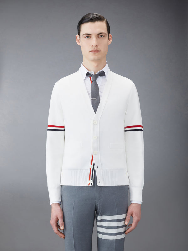 COTTON MILANO STITCH V-NECK CARDIGAN - featured image