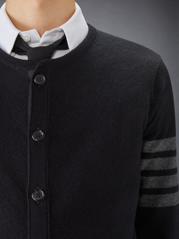 CASHMERE CLASSIC CREW NECK 4-BAR CARDIGAN - image 4