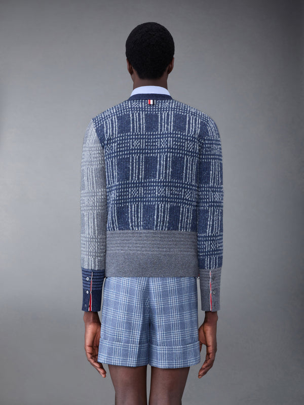 Fun-Mix Check Jacquard V-Neck Cardigan - image 2