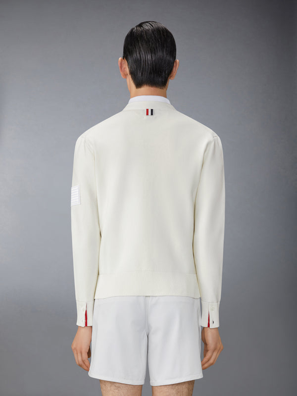 COTTON MILANO STITCH FLAG PATCH CARDIGAN - image 2