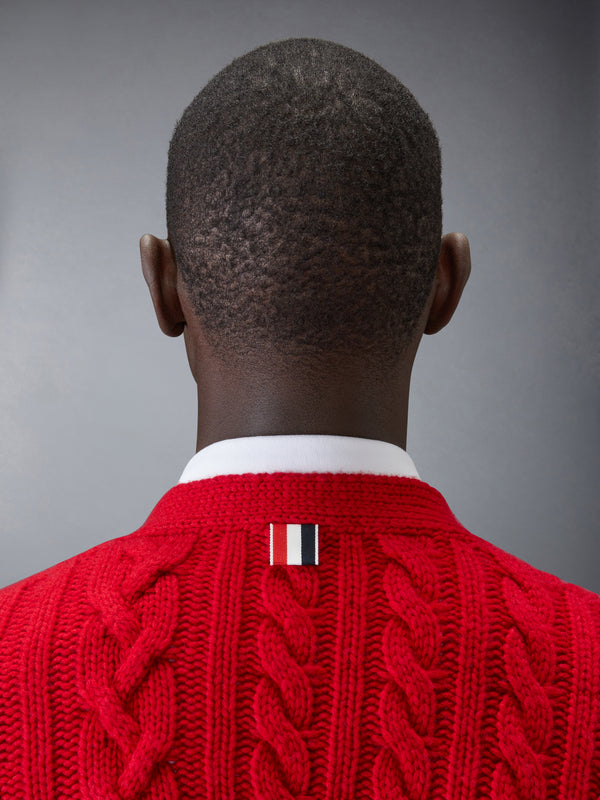 CLASSIC CASHMERE CABLE V-NECK CARDIGAN - image 5