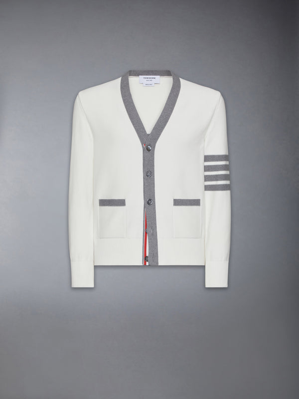 COTTON 4-BAR RELAXED FIT HECTOR V NECK CARDIGAN - featured image