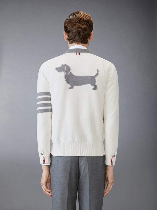 COTTON 4-BAR RELAXED FIT HECTOR V NECK CARDIGAN - image 2