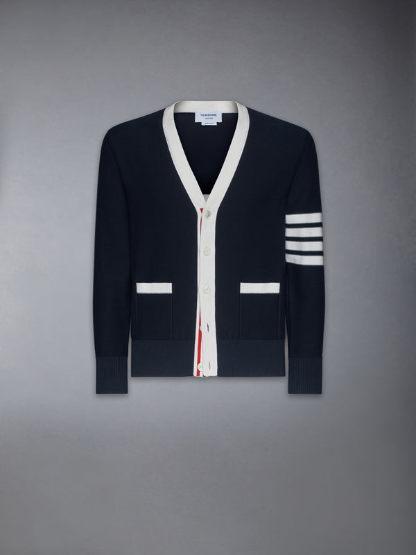 COTTON 4-BAR RELAXED FIT HECTOR V NECK CARDIGAN - featured image