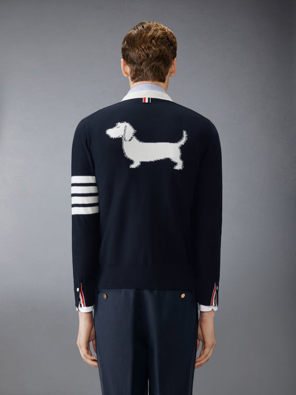 COTTON 4-BAR RELAXED FIT HECTOR V NECK CARDIGAN - image 2