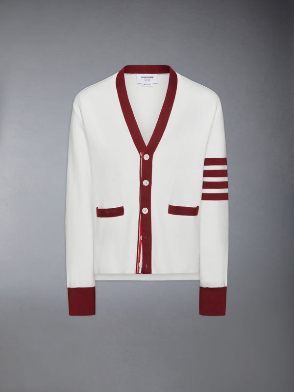 MILANO STITCH 4-BAR V NECK RUGBY FIT CARDIGAN - featured image