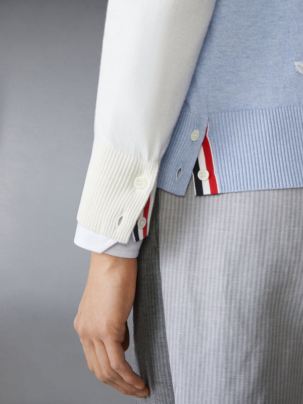 FUNMIX FEATHER INTARSIA HIGHNECK CARDIGAN - image 4