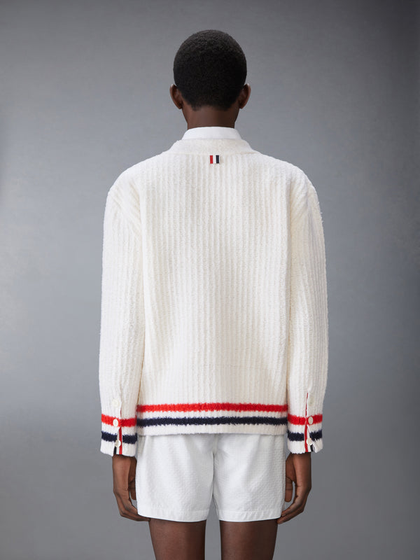 MERINO WOOL CHUNKY STITCH V NECK CARDIGAN - image 2