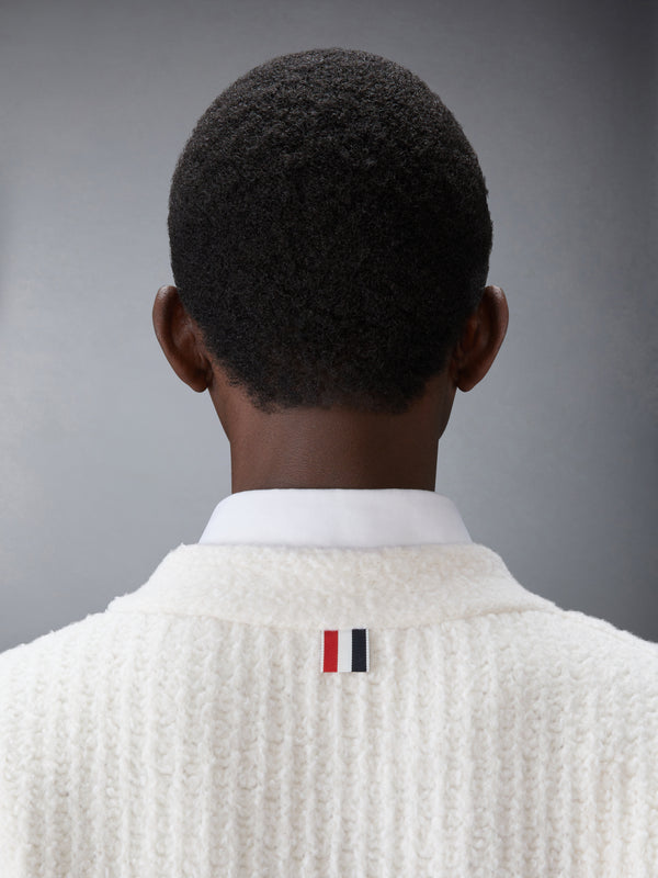 MERINO WOOL CHUNKY STITCH V NECK CARDIGAN - image 5