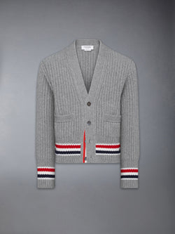 RWB STRIPE CASHMERE V NECK CARDIGAN