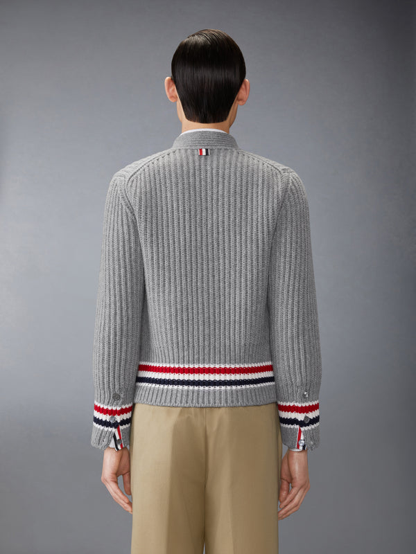 RWB STRIPE CASHMERE V NECK CARDIGAN - image 2
