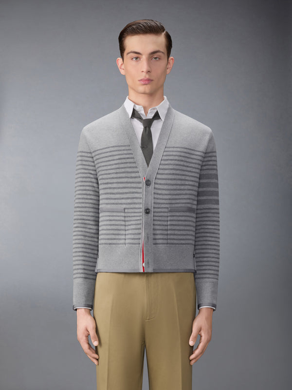 MILANO STITCH STRIPED BOXY FIT CARDIGAN - image 1