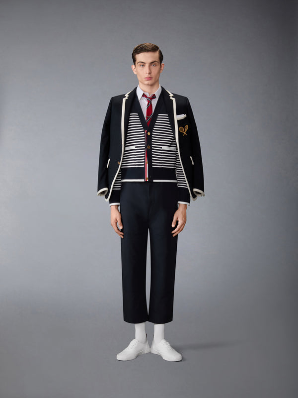 MILANO STITCH STRIPED BOXY FIT CARDIGAN - image 3