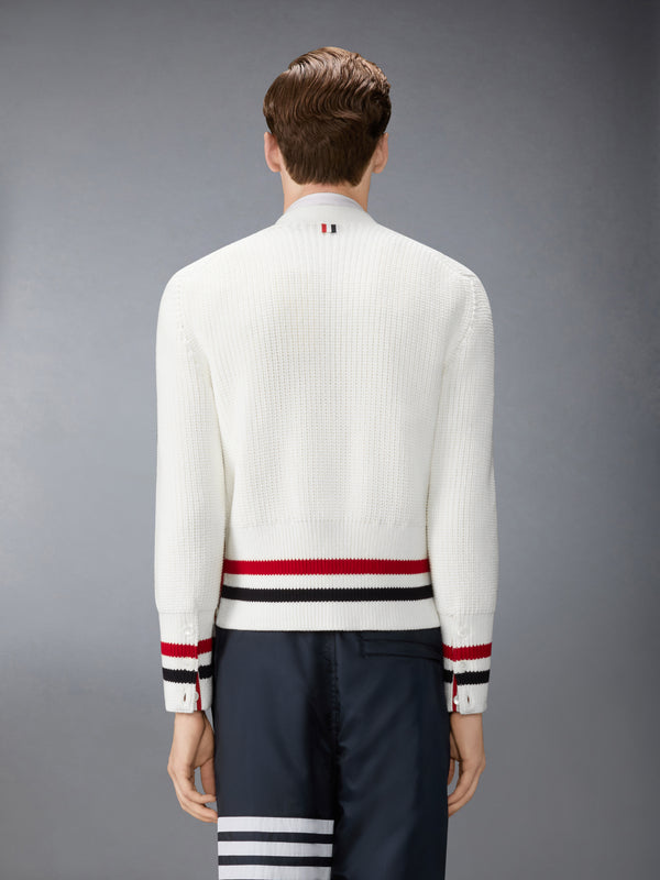 HALF CARDIGAN STITCH COTTON RWB CARDIGAN - image 2