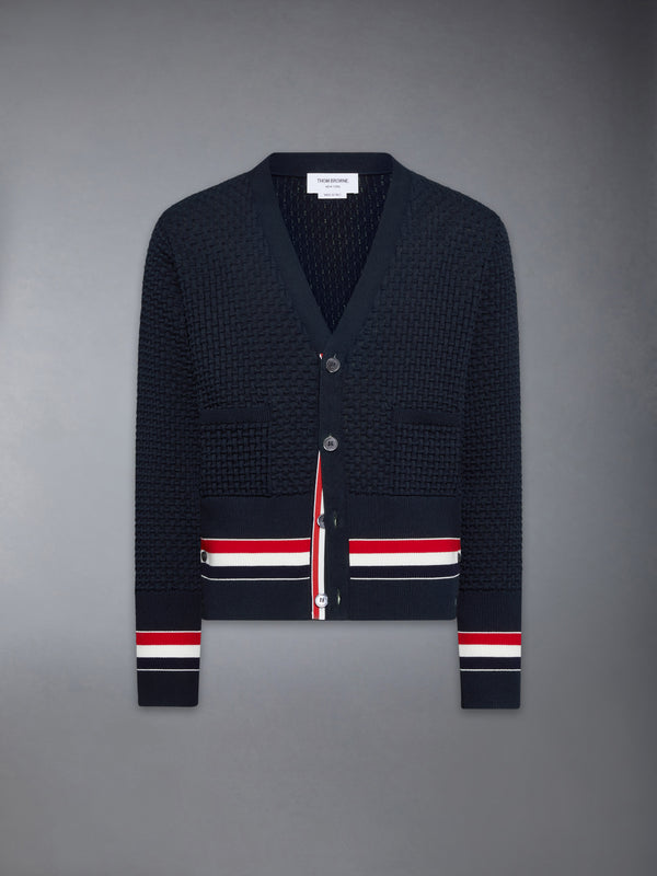 FLOAT RIPPLE STITCH RWB CARDIGAN - featured image