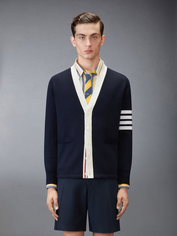 CREST INTARSIA JACQUARD 4-BAR RUGBY FIT CARDIGAN - image 1