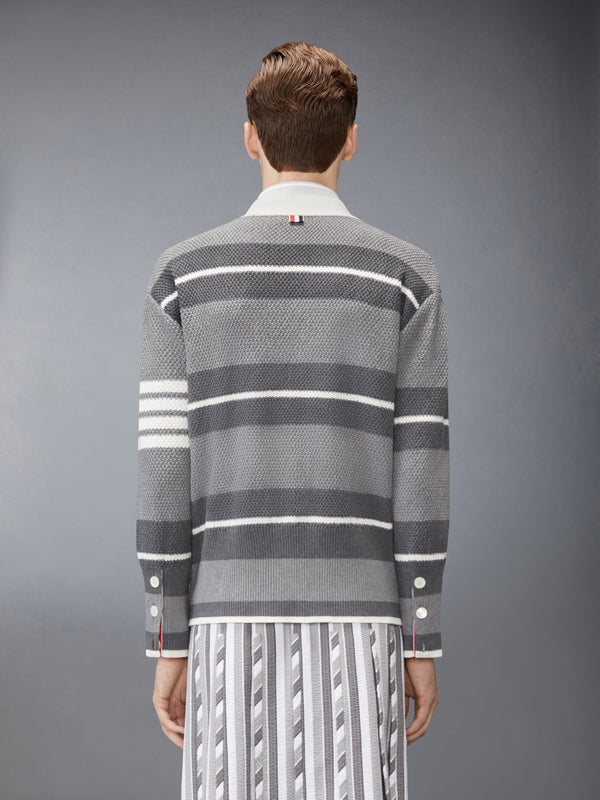 SEED STITCH 4-BAR CARDIGAN - image 2