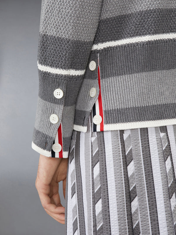 SEED STITCH 4-BAR CARDIGAN - image 4