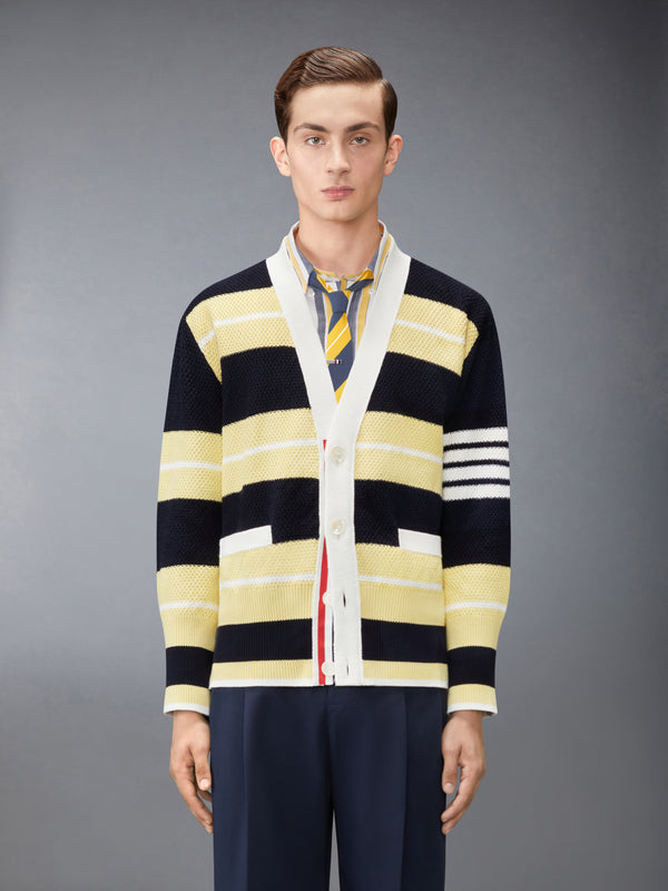 SEED STITCH 4-BAR CARDIGAN - image 1