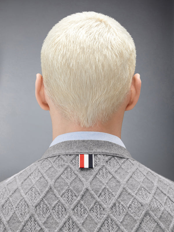 ARGYLE INTARSIA CASHMERE SHRUNKEN CARDIGAN - image 4