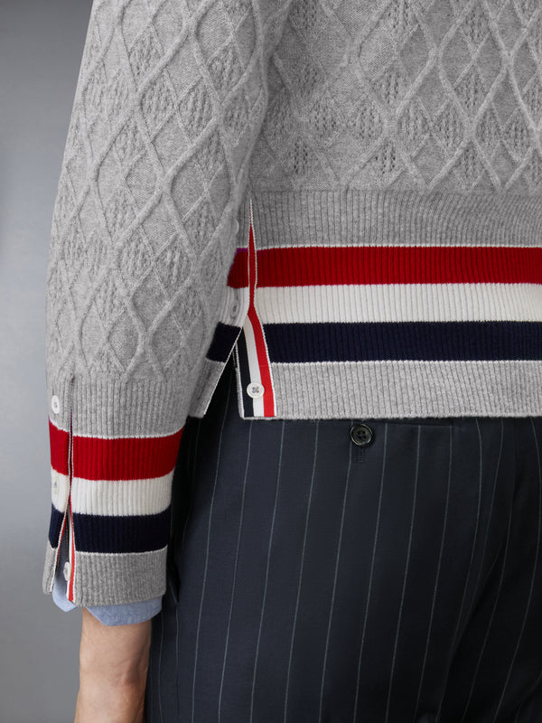 ARGYLE INTARSIA CASHMERE SHRUNKEN CARDIGAN - image 5