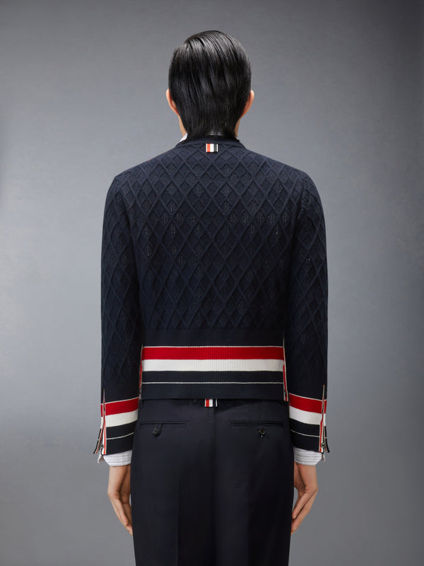 ARGYLE INTARSIA CASHMERE SHRUNKEN CARDIGAN - image 2