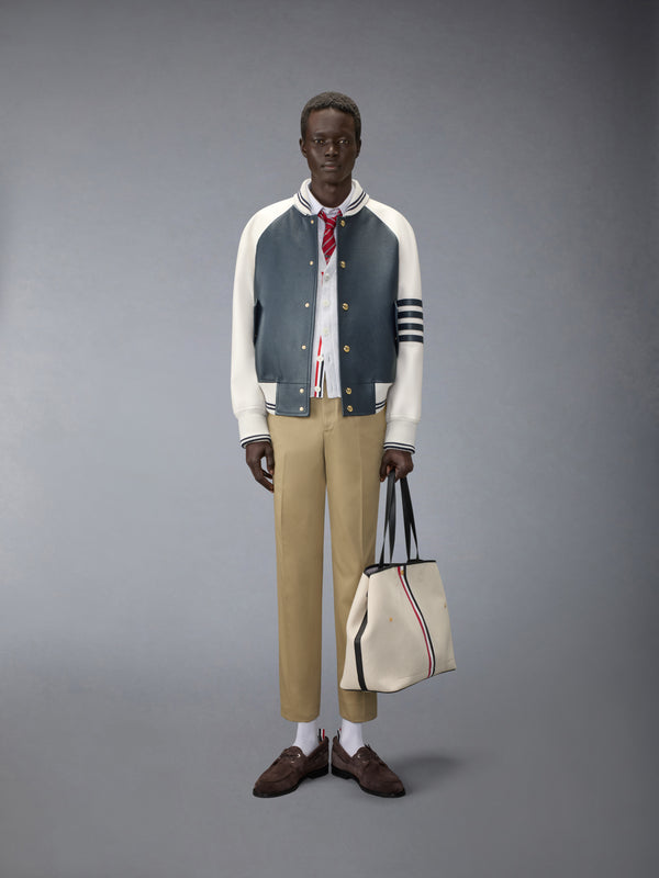LINEN COTTON 4-BAR RELAXED FIT CARDIGAN - image 3