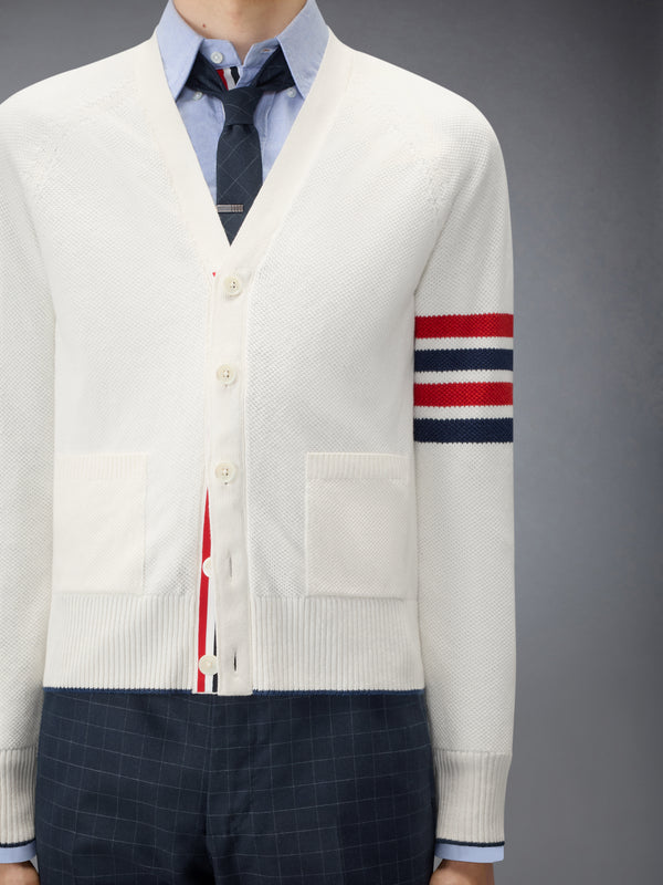 LINEN COTTON 4-BAR RELAXED FIT CARDIGAN - image 5