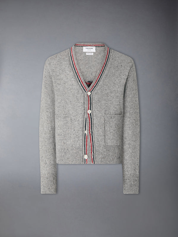 DONEGAL INTARSIA HECTOR PATCHWORK CARDIGAN - featured image