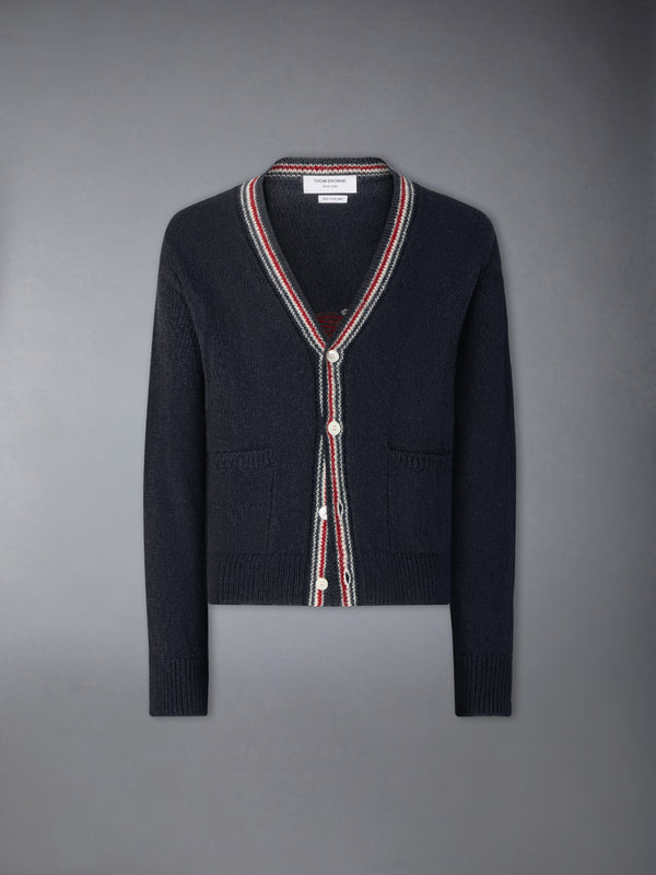 DONEGAL INTARSIA HECTOR PATCHWORK CARDIGAN - featured image