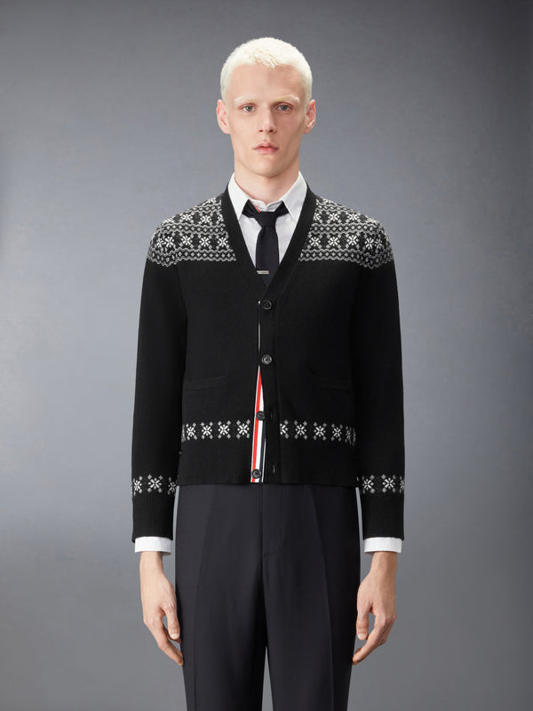 FAIR ISLE JACUARD CASHMERE CARDIGAN - image 1