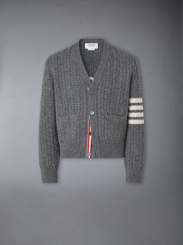 MERINO WOOL 4-BAR INTARSIA ANCHOR CARDIGAN - featured image
