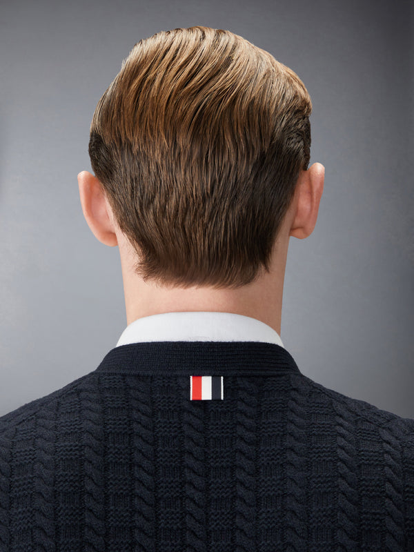 MERINO WOOL 4-BAR INTARSIA ANCHOR CARDIGAN - image 4