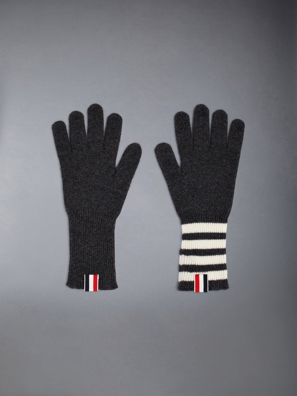 CASHMERE RIB 4-BAR GLOVES - featured image