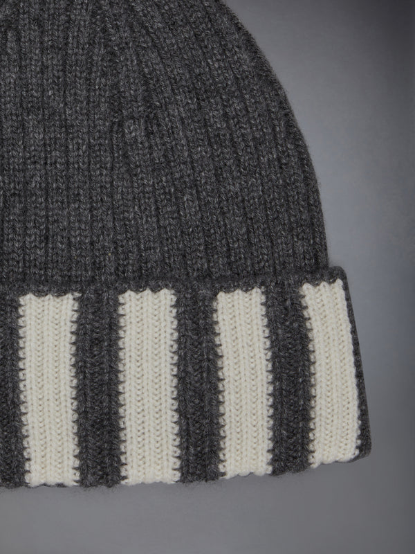 CASHMERE 4-BAR CUFF BEANIE - image 3