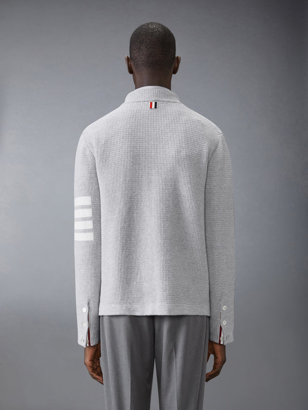 LINEN COTTON 4-BAR CARIDGAN JACKET - image 2