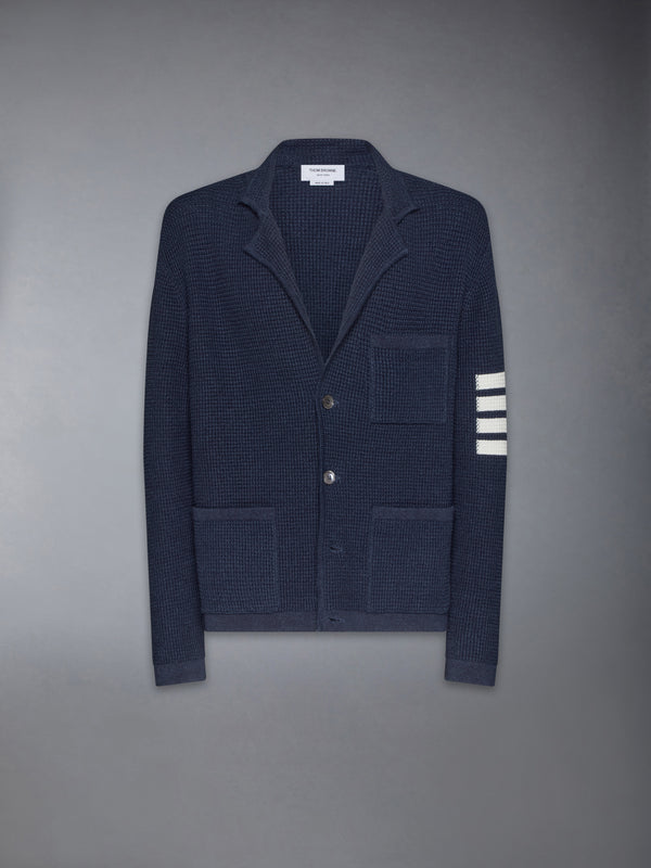 LINEN COTTON 4-BAR CARIDGAN JACKET - featured image
