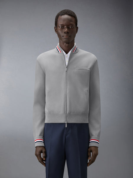 BROWNE 65 INTARSIA BOMBER JACKET LT GREY