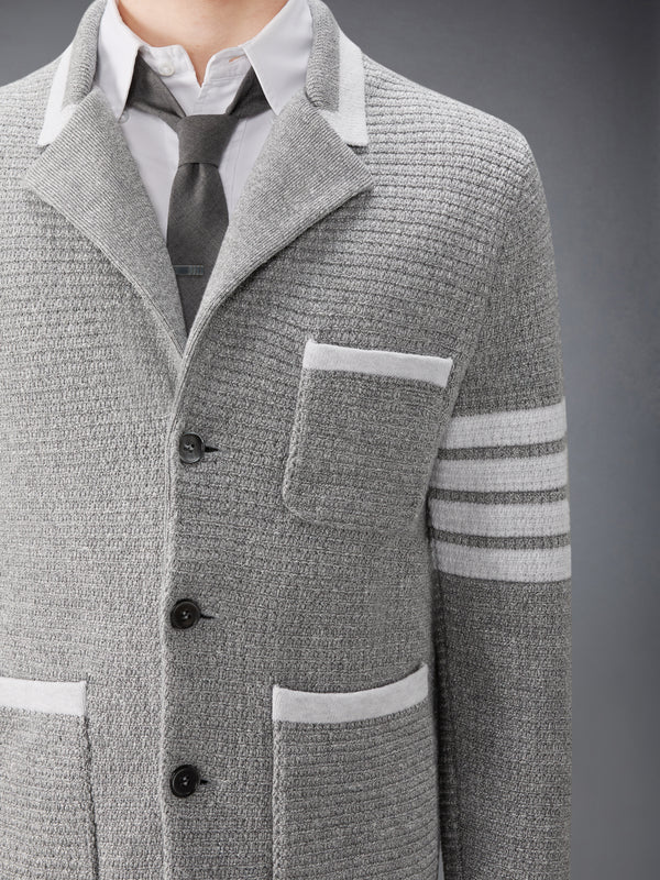 TEXTURED STITCH LINEN 4-BAR CARDIGAN JACKET - image 5