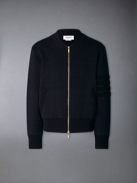 OTTOMAN MILANO STITCH 4-BAR BOMBER JACKET NAVY