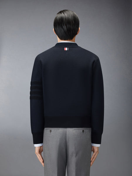 OTTOMAN MILANO STITCH 4-BAR BOMBER JACKET NAVY