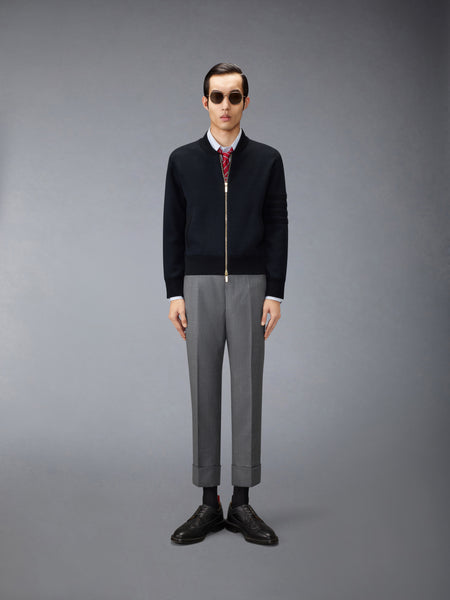 OTTOMAN MILANO STITCH 4-BAR BOMBER JACKET NAVY