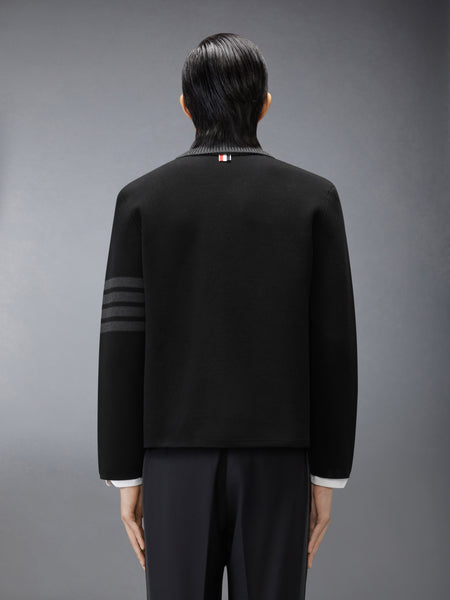 MERINO WOOL 4-BAR WORK JACKET BLACK