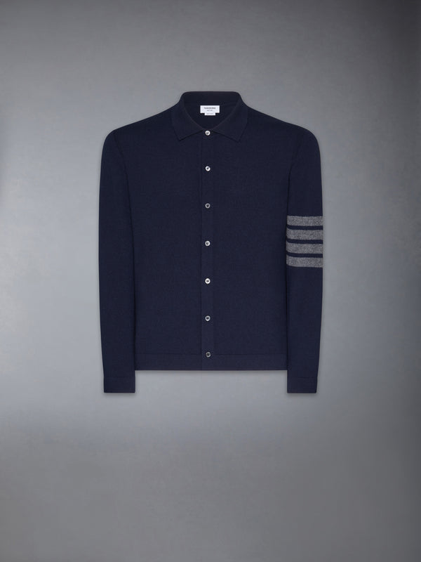 CASHMERE JERSEY STITCH 4-BAR SHIRT - featured image