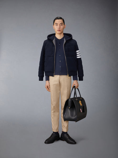 CASHMERE JERSEY STITCH 4-BAR SHIRT NAVY