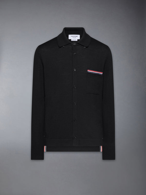 MERINO WOOL JERSEY STITCH LONG SLEEVE SHIRT - featured image